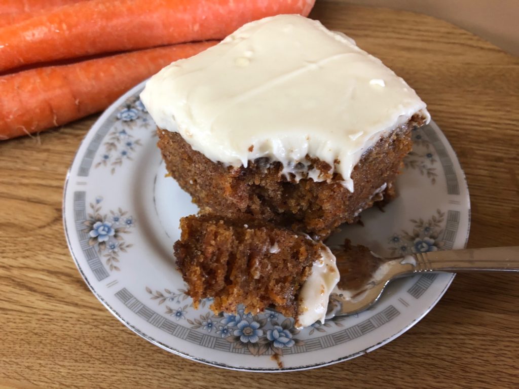 carrot cake with cream cheese icing