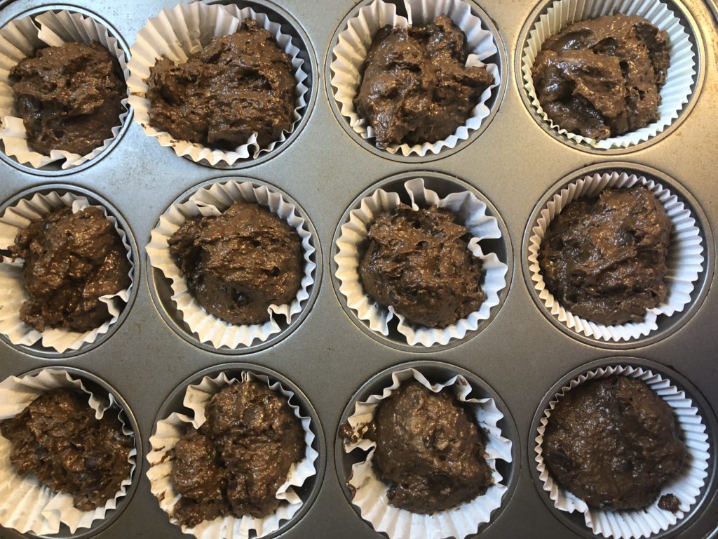 skinny double chocolate muffins