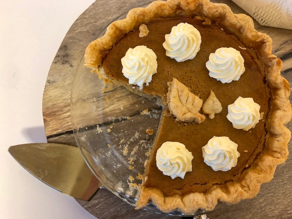 pumpkin pie with perfect pie crust