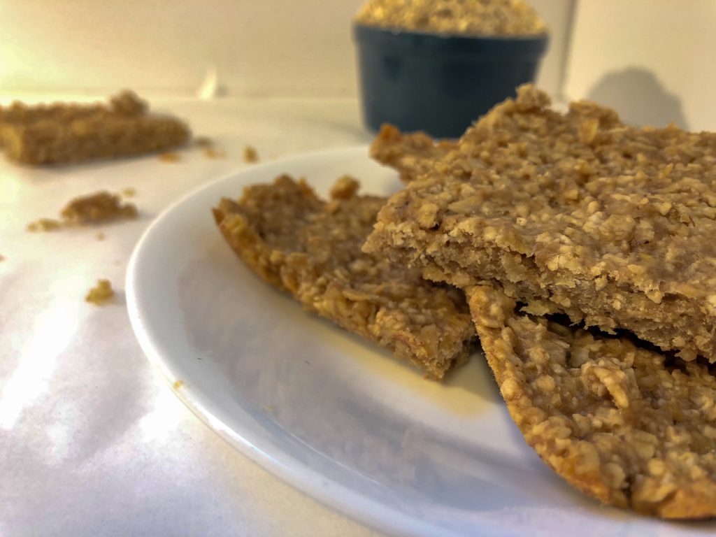 chewy banana oat bars