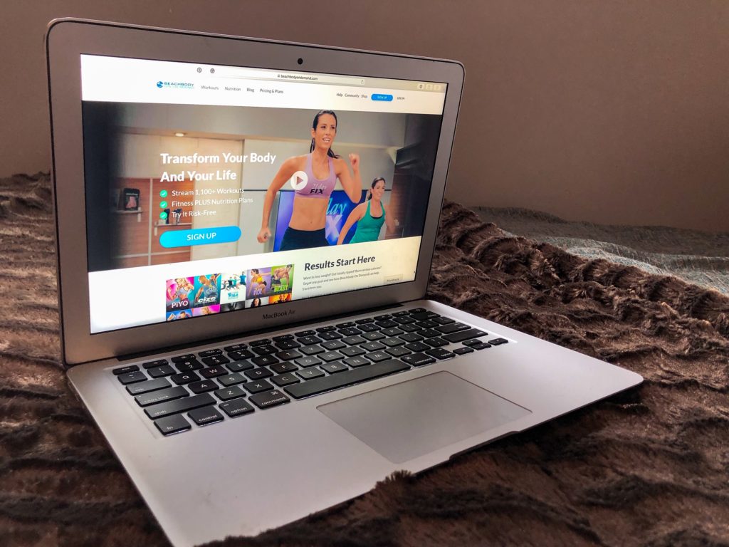 beach body on demand on Mac laptop