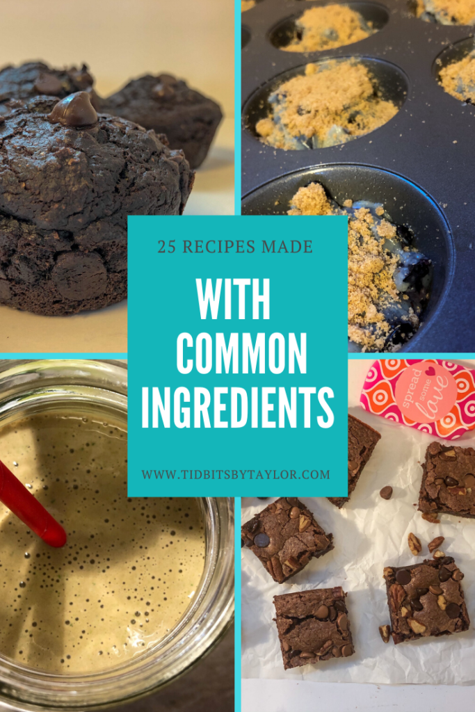 25 Recipes made with Common Ingredients Pinterest Image