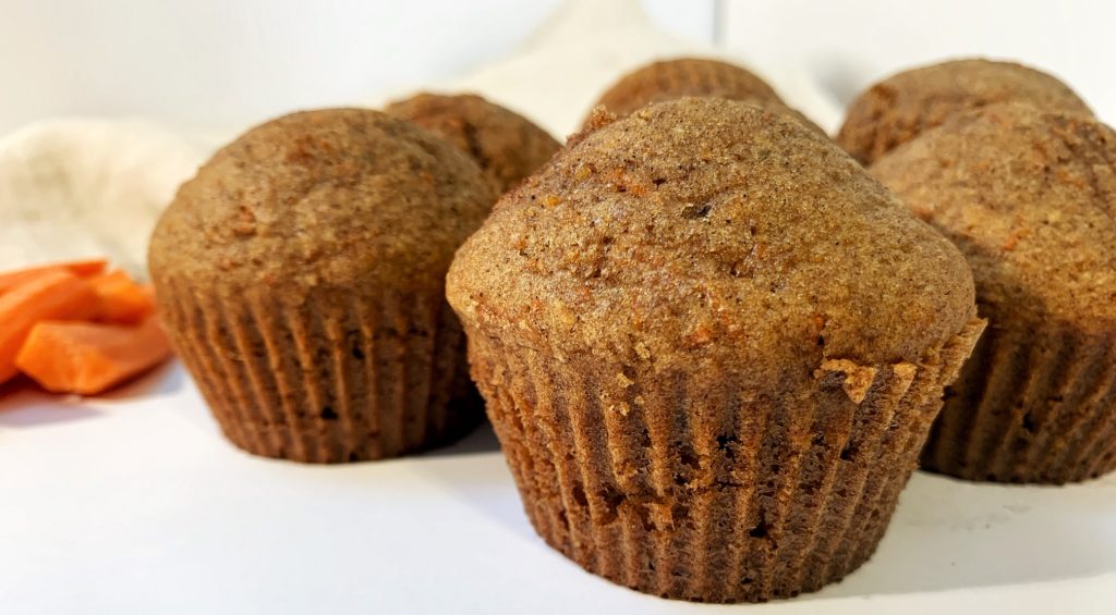 healthy carrot cake muffins