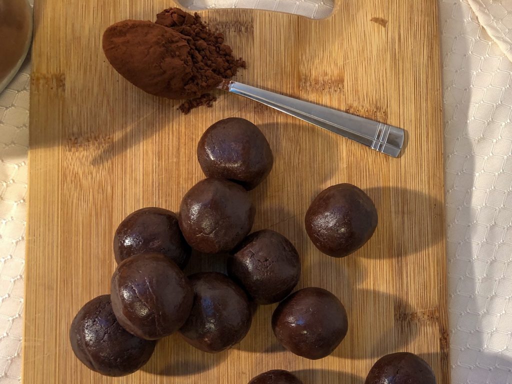 chocolate peanut butter protein ball