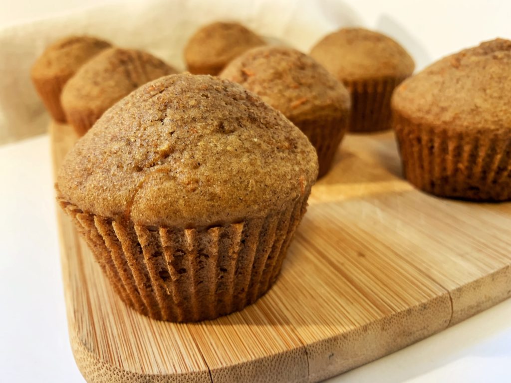 healthy carrot cake muffins