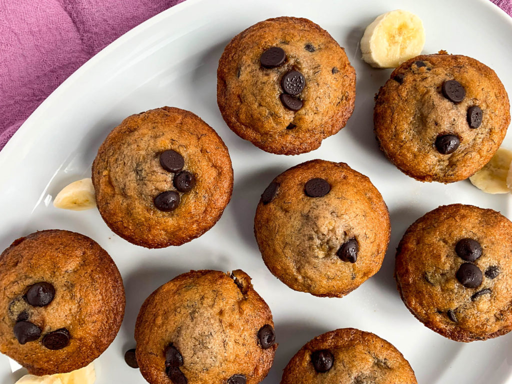 Chocolatey banana muffins