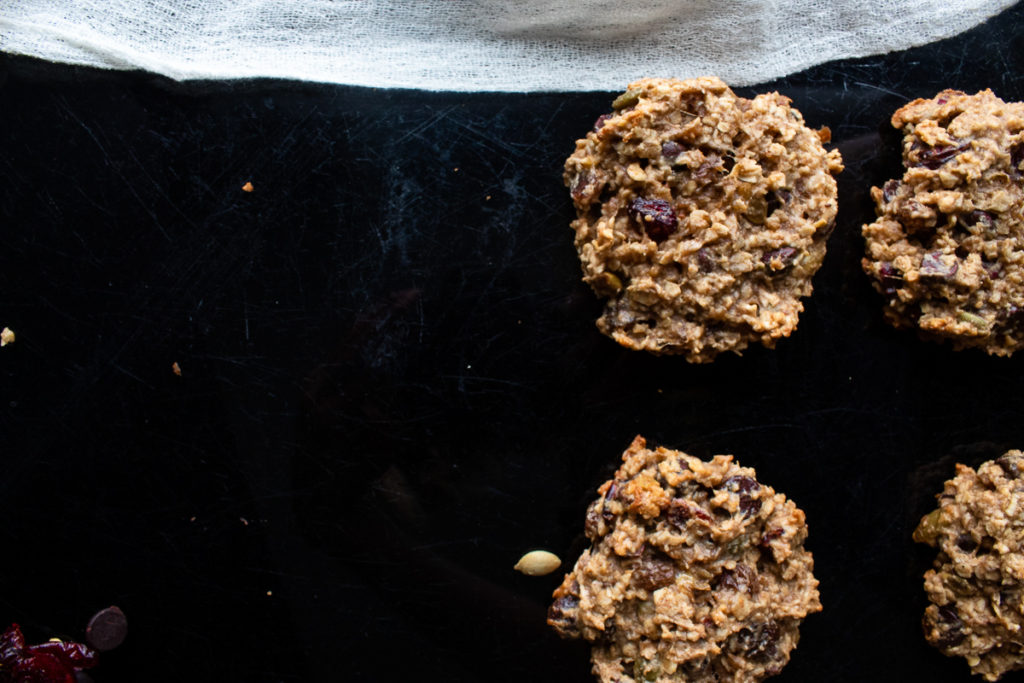 Healthy Breakfast Cookies overhead shot.