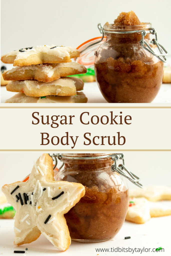 Sugar Cookie Body Scrub Pinterest image. Click to pin.