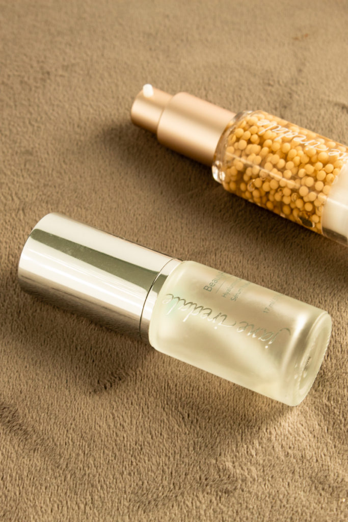 Beauty prep hyaluronic serum and jane iredale foundation. 