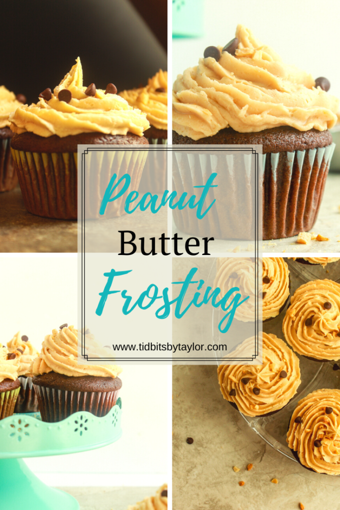 Peanut Butter Frosting Pinterest image. Click to pin.