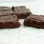 Sweet Potato Brownies cut up in squares