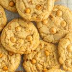 Overhead shot of Butterscotch Cookies on wire rack.