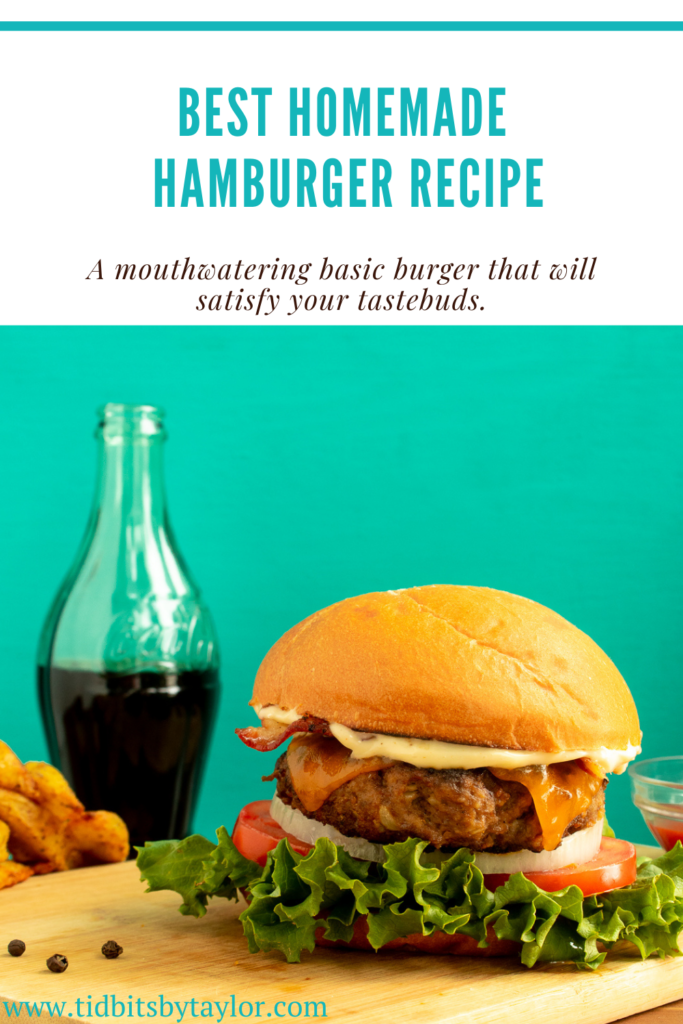 Best Homemade hamburger recipe pinterest image. click to pin