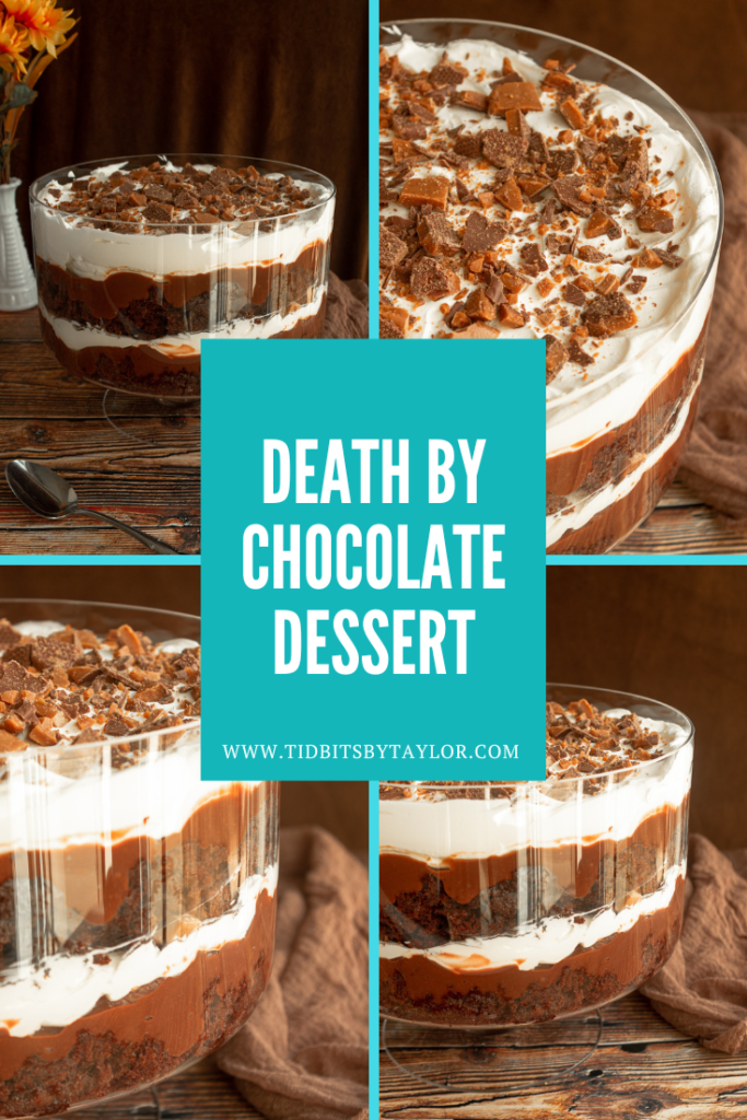 Death by Chocolate Dessert Pinterest image. Click to pin.