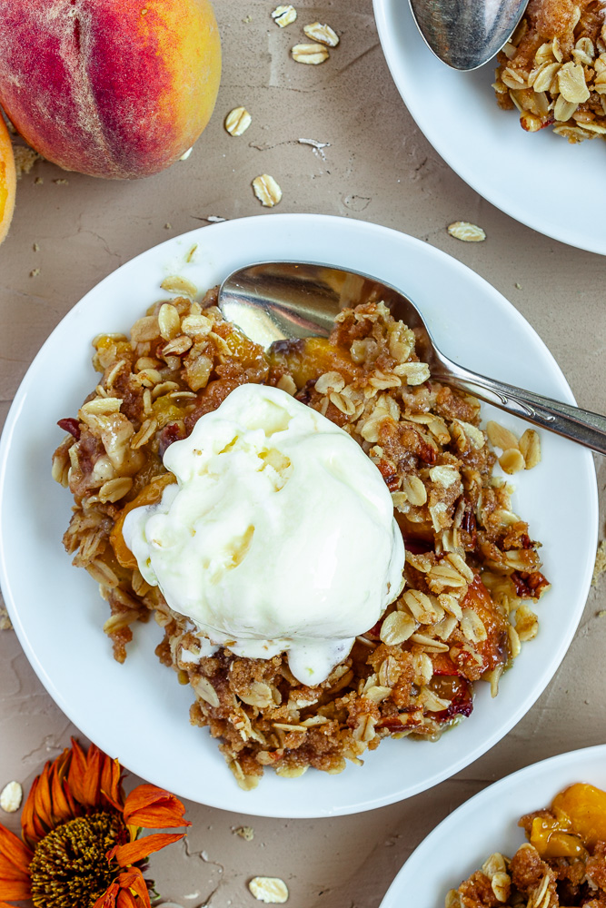 Easy Peach Crisp with Oats